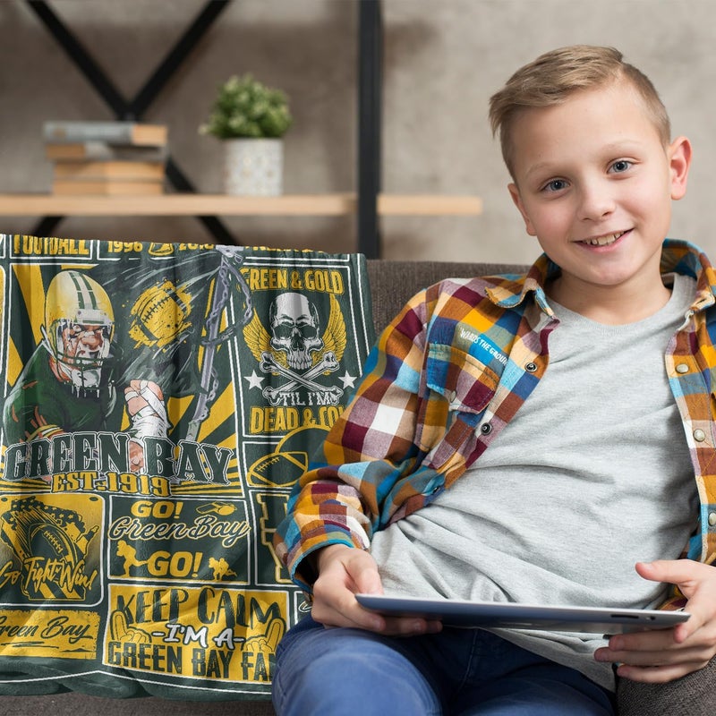 BTHRRW Football Blanket Fan Gifts for Men 50"x40" Women Kids Sport Throw Blanket Football Style Merch Gear Cozy Sofa Bed. - Image 2